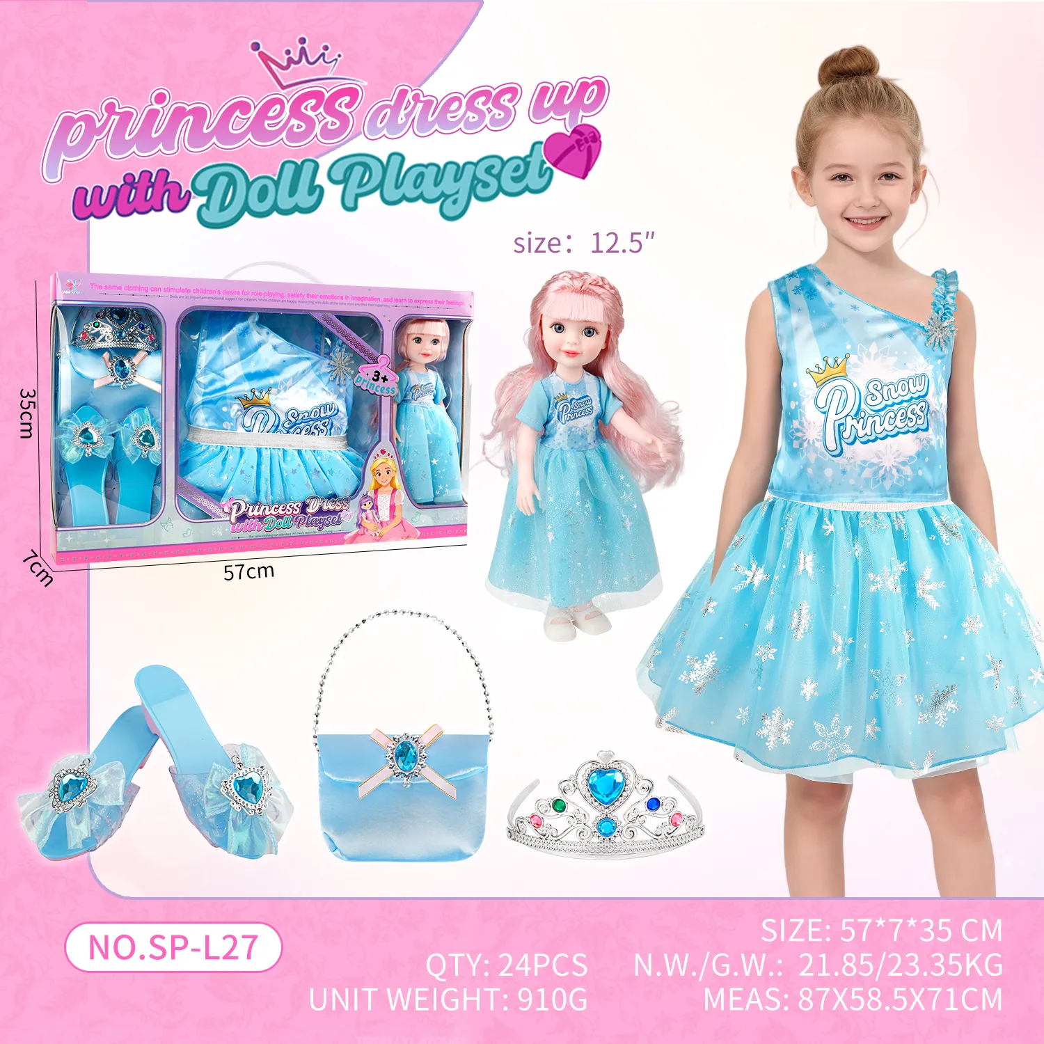 SP-L27 Snow Princess Dress Up Doll Set