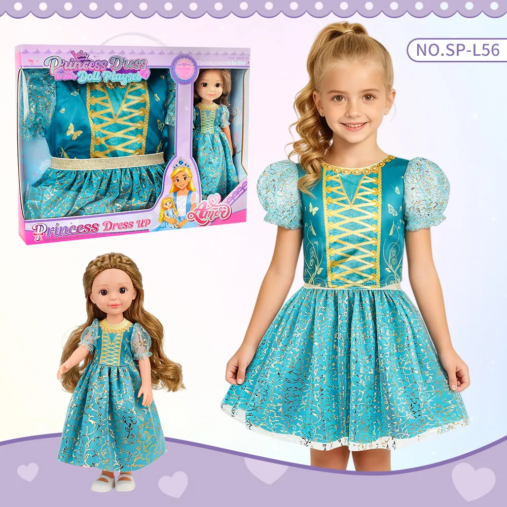 SP-L56 Teal Green Princess Dress Up Doll Set