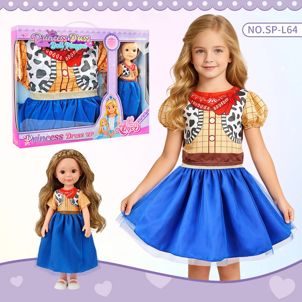 SP-L64 Cowgirl Princess Dress Up Doll Set